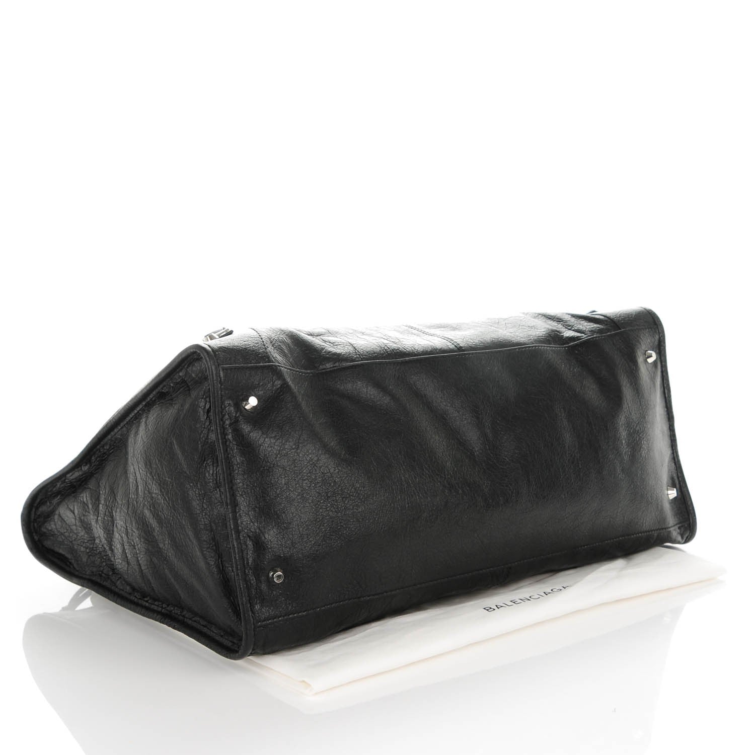 Balenciaga Agneau Classic Silver Hardware Work Black 4 of 7