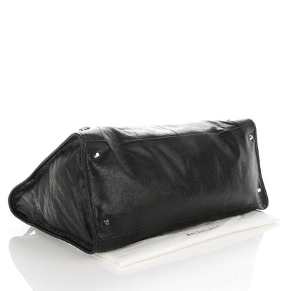 Balenciaga Agneau Classic Silver Hardware Work Black 4 of 7