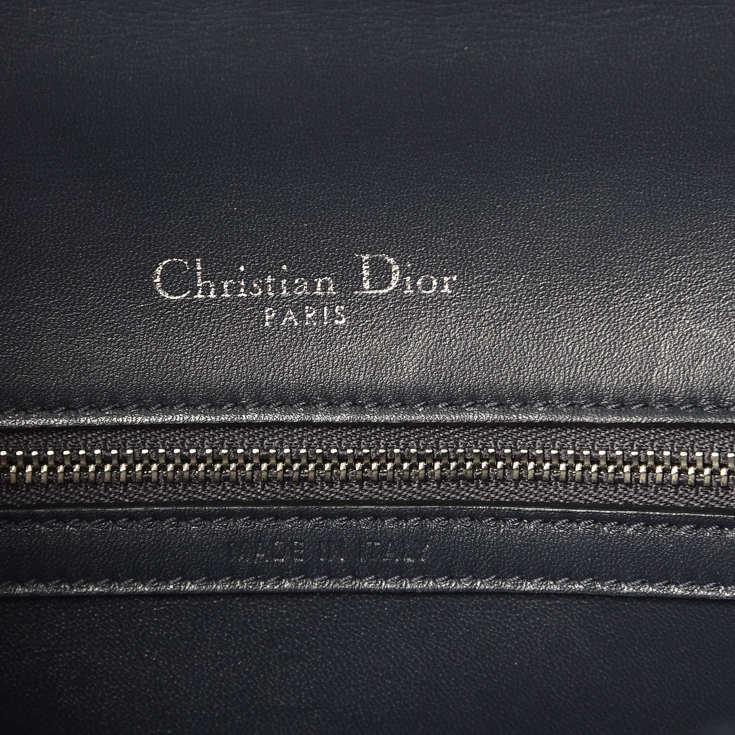 Christian Dior Metallic Patent Micro-Cannage Medium Diorama Flap Bag Blue 6 of 13