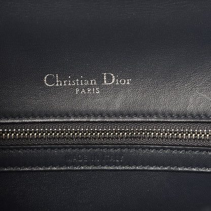 Christian Dior Metallic Patent Micro-Cannage Medium Diorama Flap Bag Blue 6 of 13