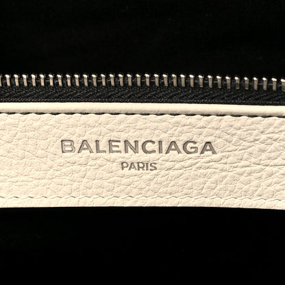 Balenciaga Calfskin Medium Logo North South Shopping Tote White 6 of 10
