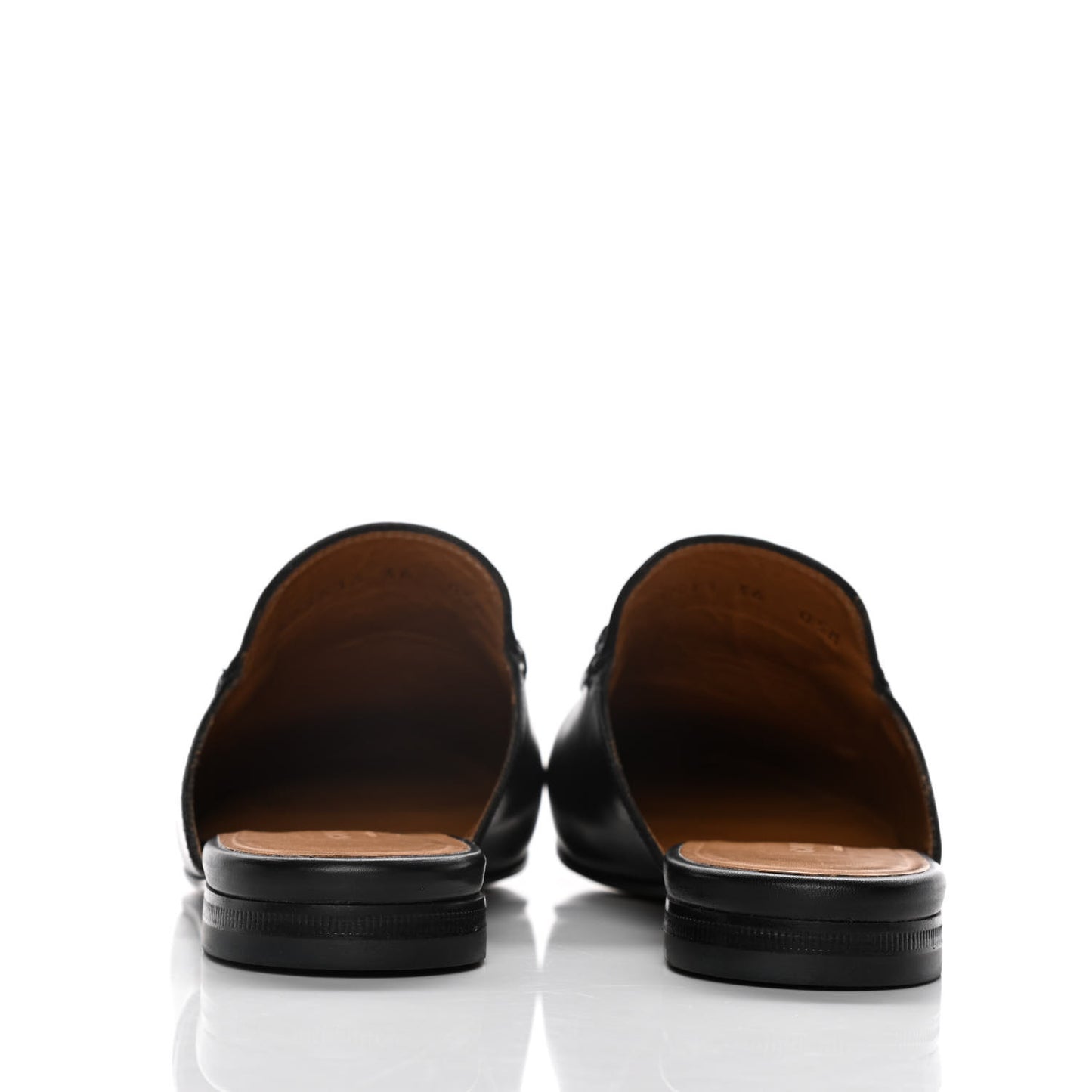 Calfskin Womens Princetown Slippers 36 Black