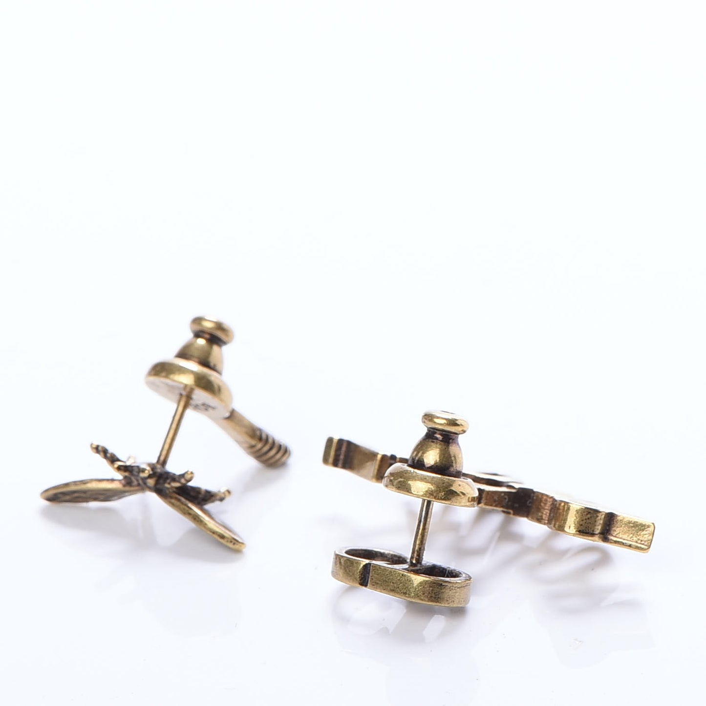Metal J'Adior Earrings Aged Gold