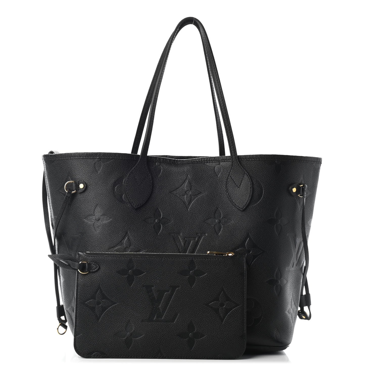 Louis Vuitton Empreinte Monogram Giant Neverfull MM Black 3 of 9