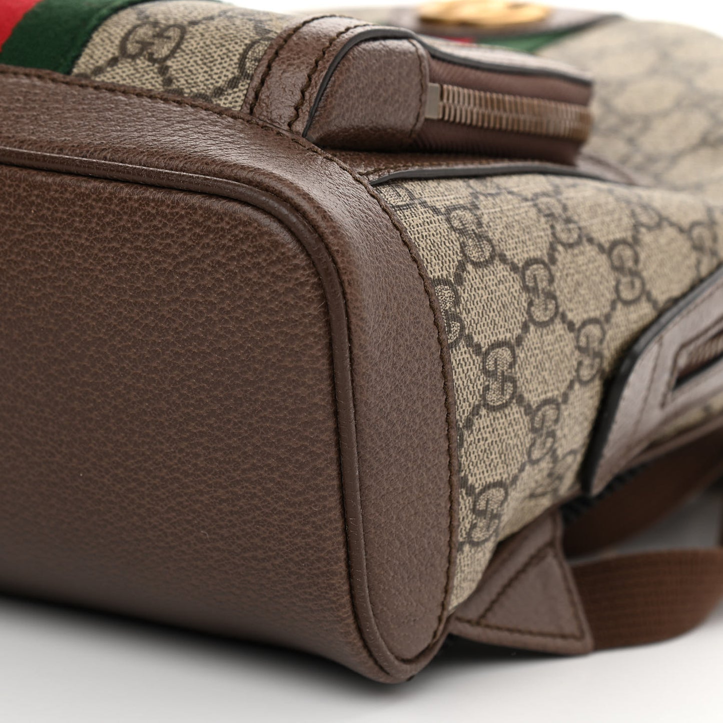 GG Supreme Monogram Calfskin Web Small Ophidia Day Backpack Beige Ebony New Acero