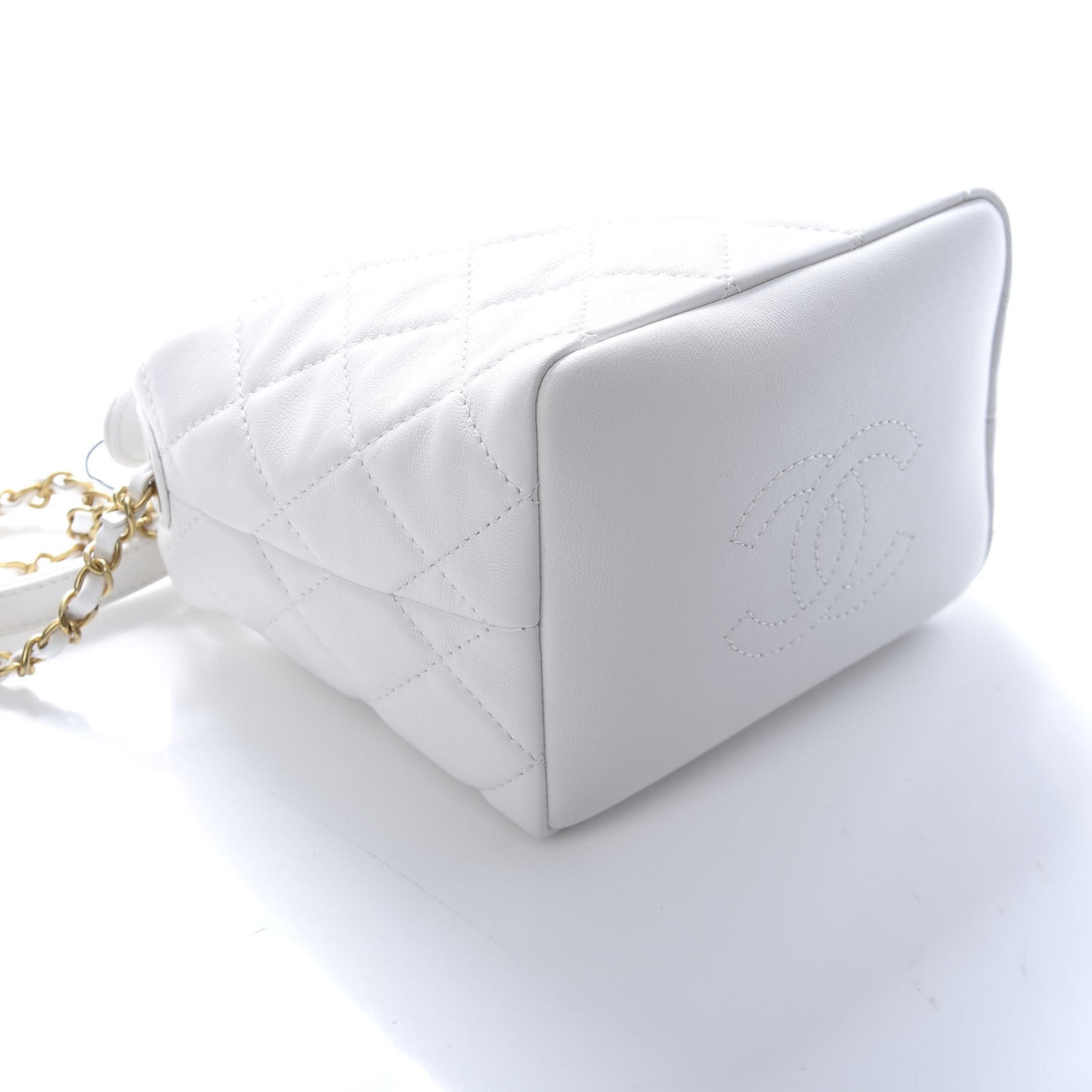 Lambskin Quilted Small Hobo White