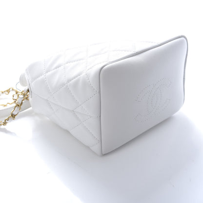 Chanel Lambskin Quilted Small Hobo White 8 of 11