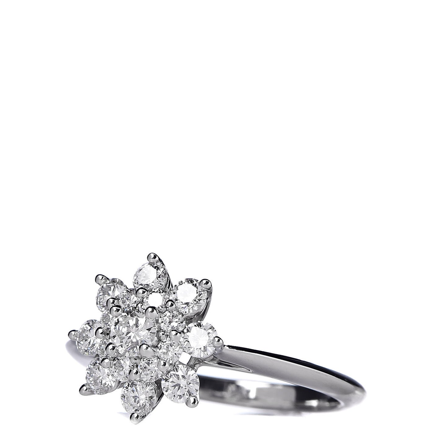 Platinum Diamond Flower Ring 50 5.5