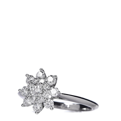Tiffany Platinum Diamond Flower Ring 50 5.5 3 of 5