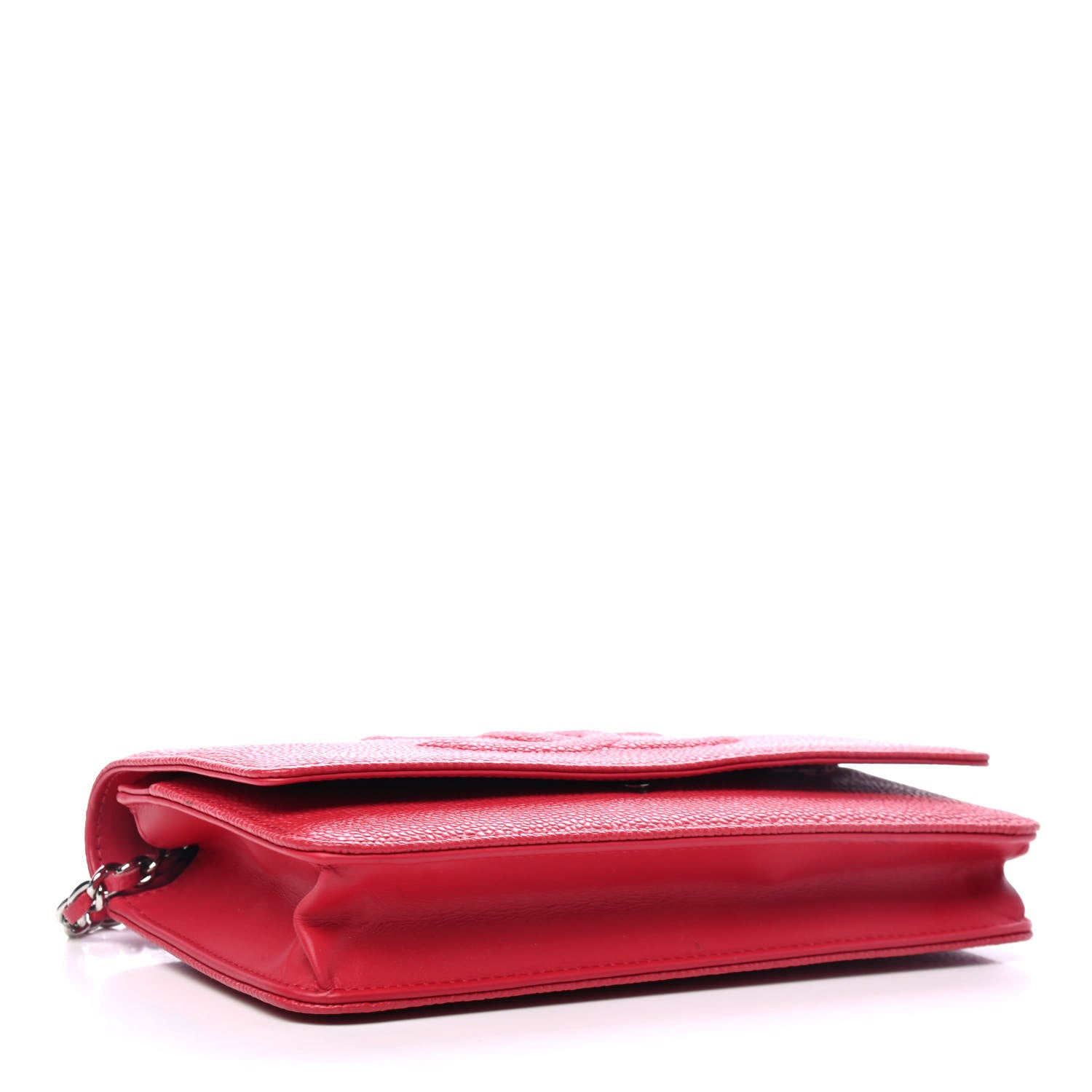 Chanel Caviar Timeless CC Wallet On Chain WOC Red 3 of 4