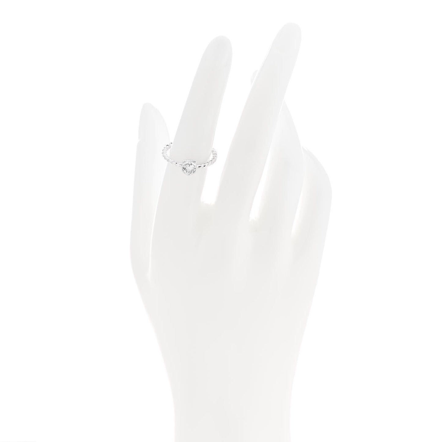 18K White Gold Diamond .40ct Le Marche Des Merveilles Feline Ring 53 6.25