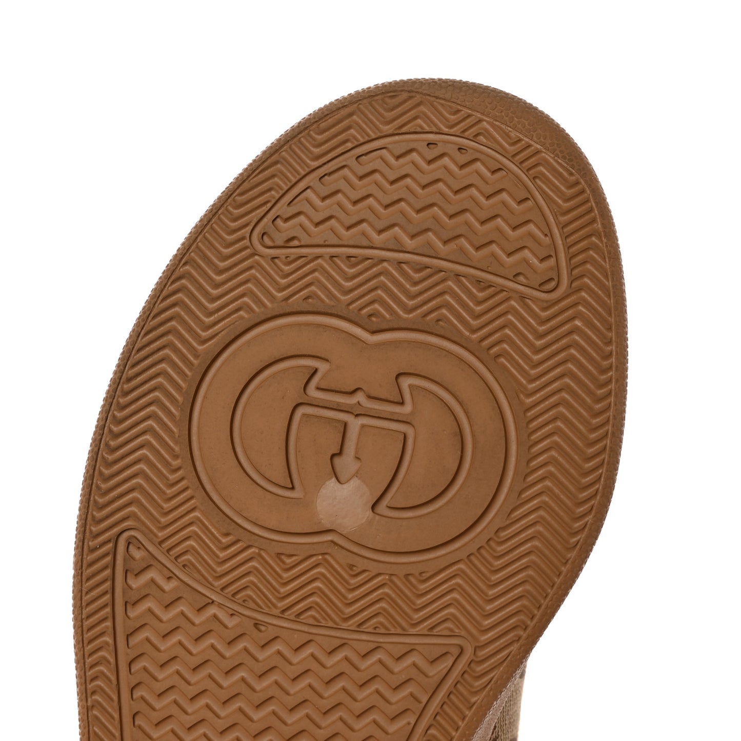 Calfskin GG Monogram Womens Platform 55mm Sneakers 38.5 Hezelnut Beige Ebony Mystic White