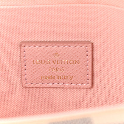Louis Vuitton Damier Azur Pochette Felicie Chain Wallet Rose Ballerine 6 of 10