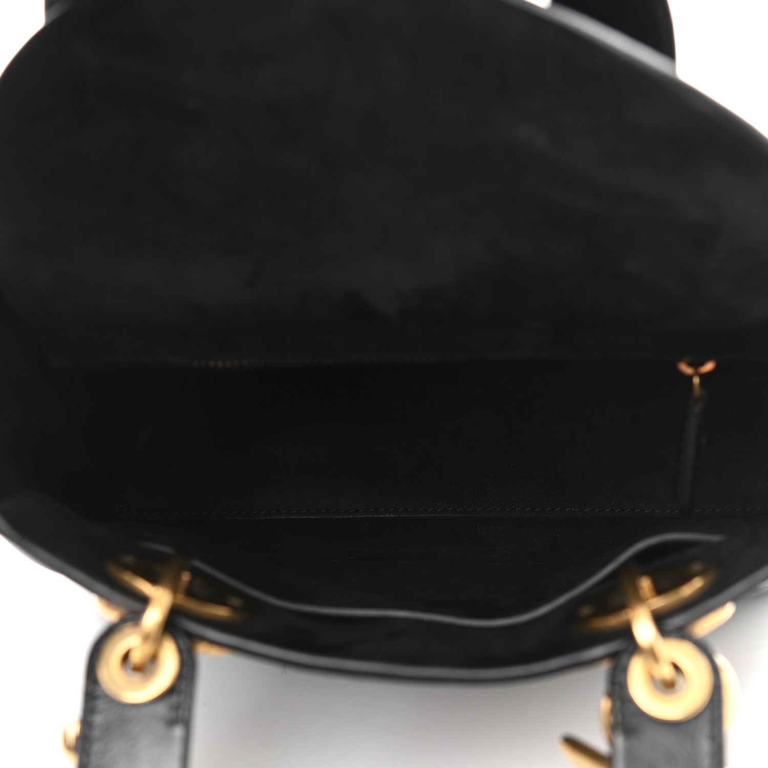 Christian Dior Crinkled Patent Cannage Small Lucky Badges My Lady Dior Black 2 of 11
