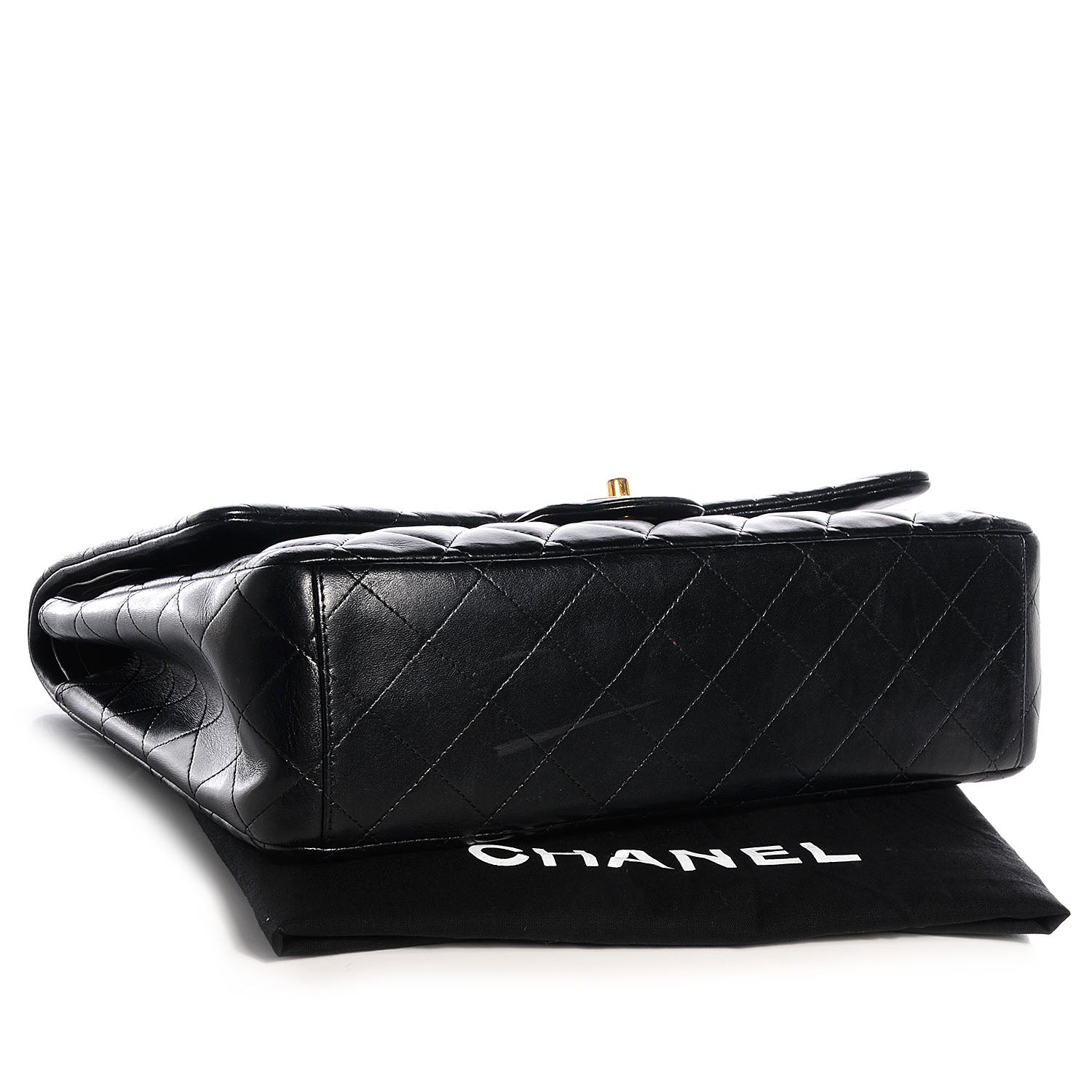 Chanel Lambskin Quilted Maxi Double Flap Black 4 of 8