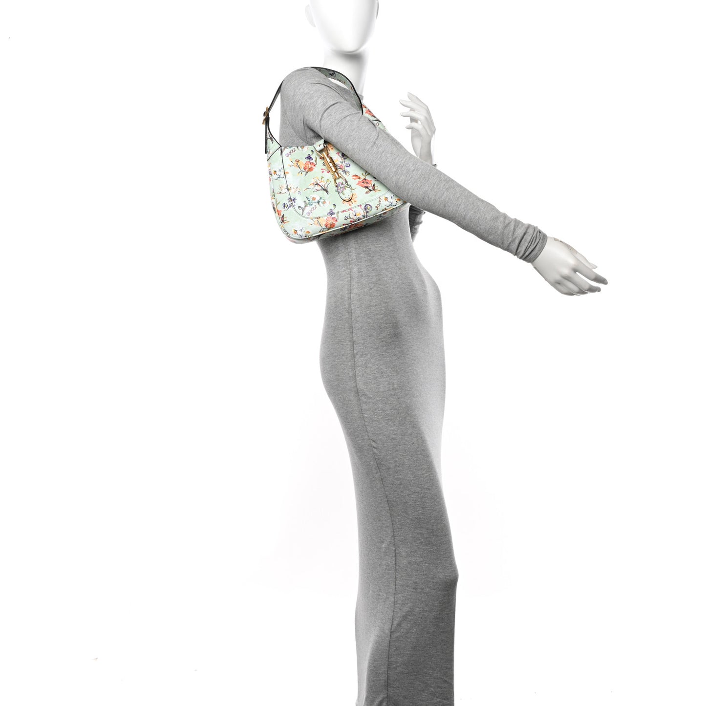 Soave Amore Calfskin Floral Small Jackie 1961 Hobo Mint Multicolor