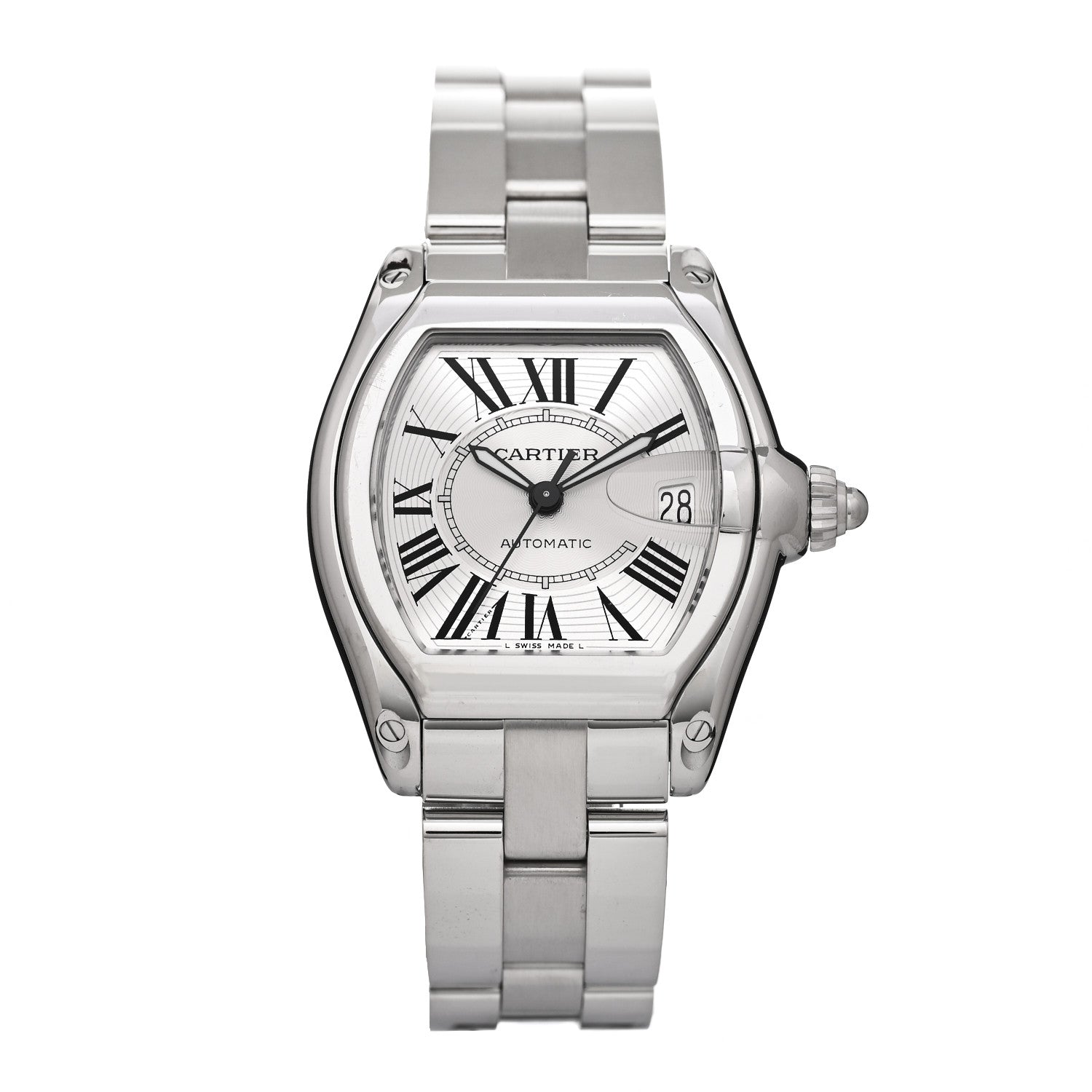 Cartier Stainless Steel 37mm Roadster Automatic Watch 1 of 4