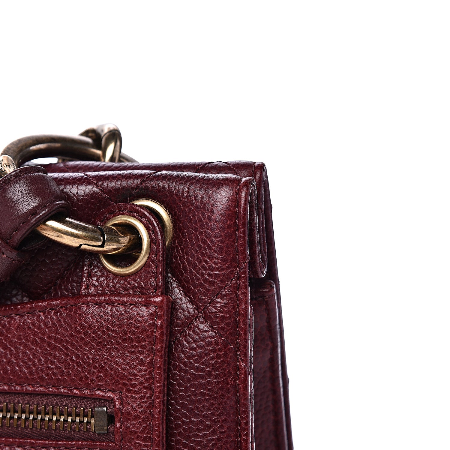 Chanel Caviar Quilted Large Retro Class Flap Burgundy 11 of 18