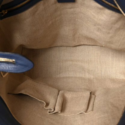Gucci Monogram Cellarius Calfskin Tote Beige Ebony Blue 5 of 12