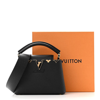 Louis Vuitton Taurillon Embellished Flower Crown Capucines Mini Black 9 of 9