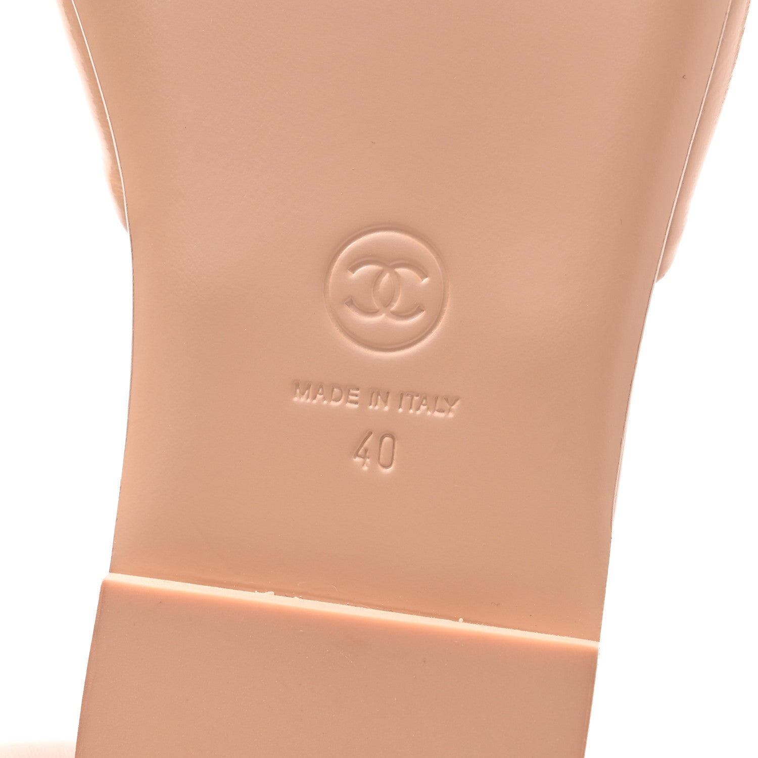 Chanel Shiny Calfskin Crystal CC Mules Sandals 40 Beige 7 of 9