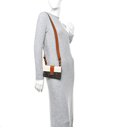 Fendi Glazed Fabric Cotton Vitello King Aura FF 1974 Baguette Belt Pouch Tobacco Moro Grezzo Cuoio 2 of 10
