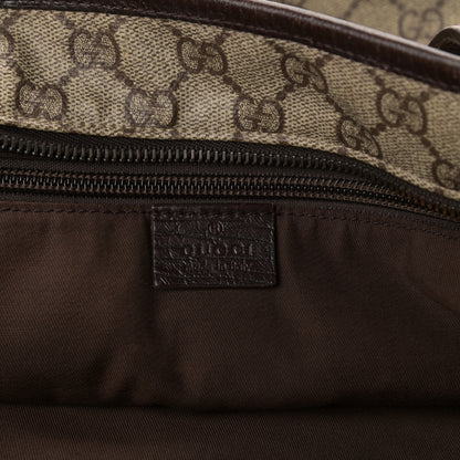 Gucci GG Plus Monogram Medium Zippered Shopping Tote Dark Brown 6 of 12