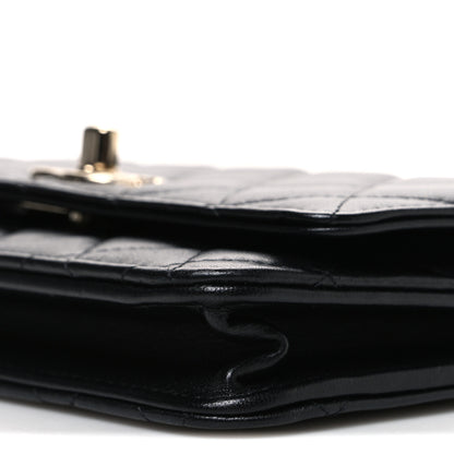 Chanel Lambskin Quilted Trendy CC Wallet On Chain WOC Black 11 of 11