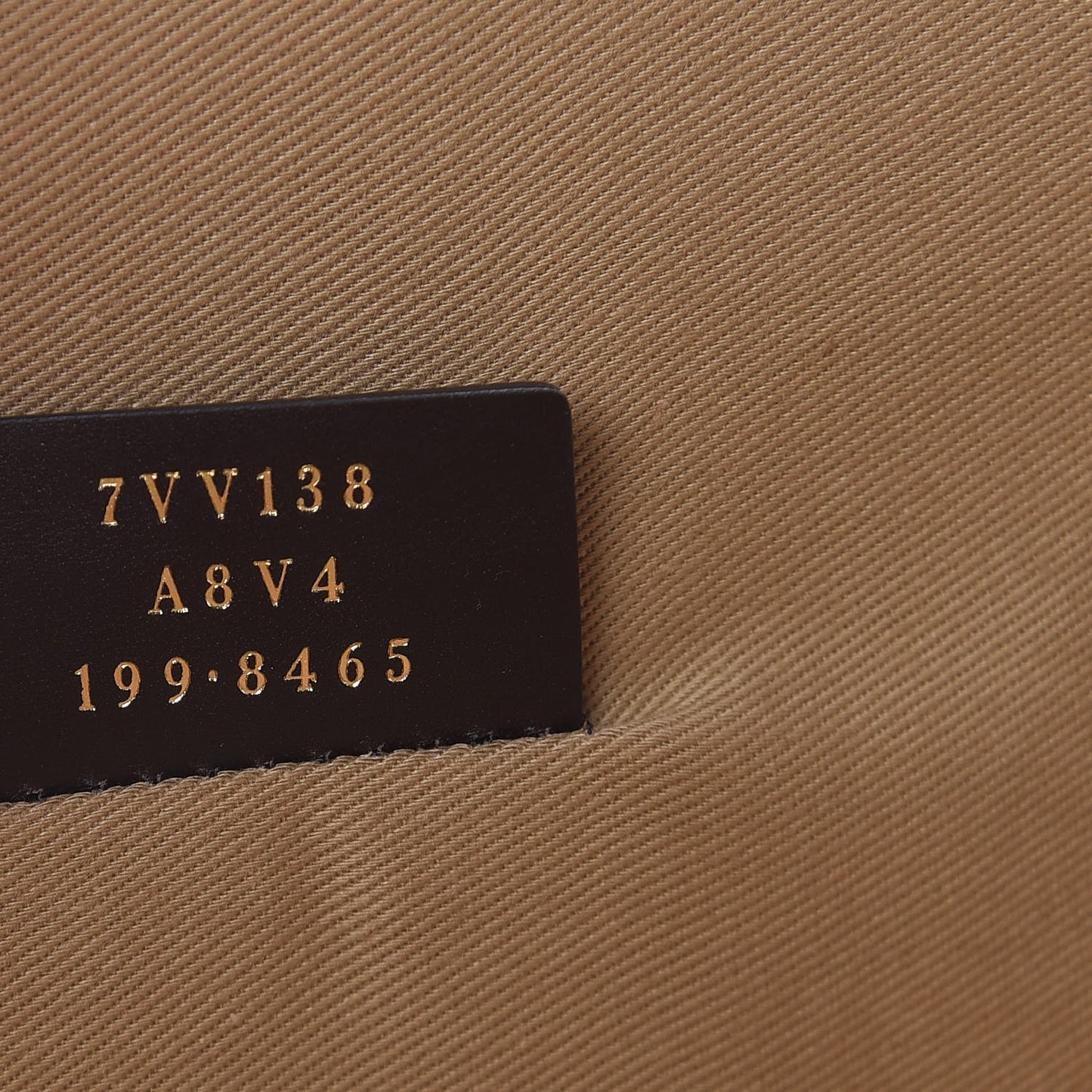 Glazed Fabric FF 1974 Karligraphy Large Travel Bag Tobacco