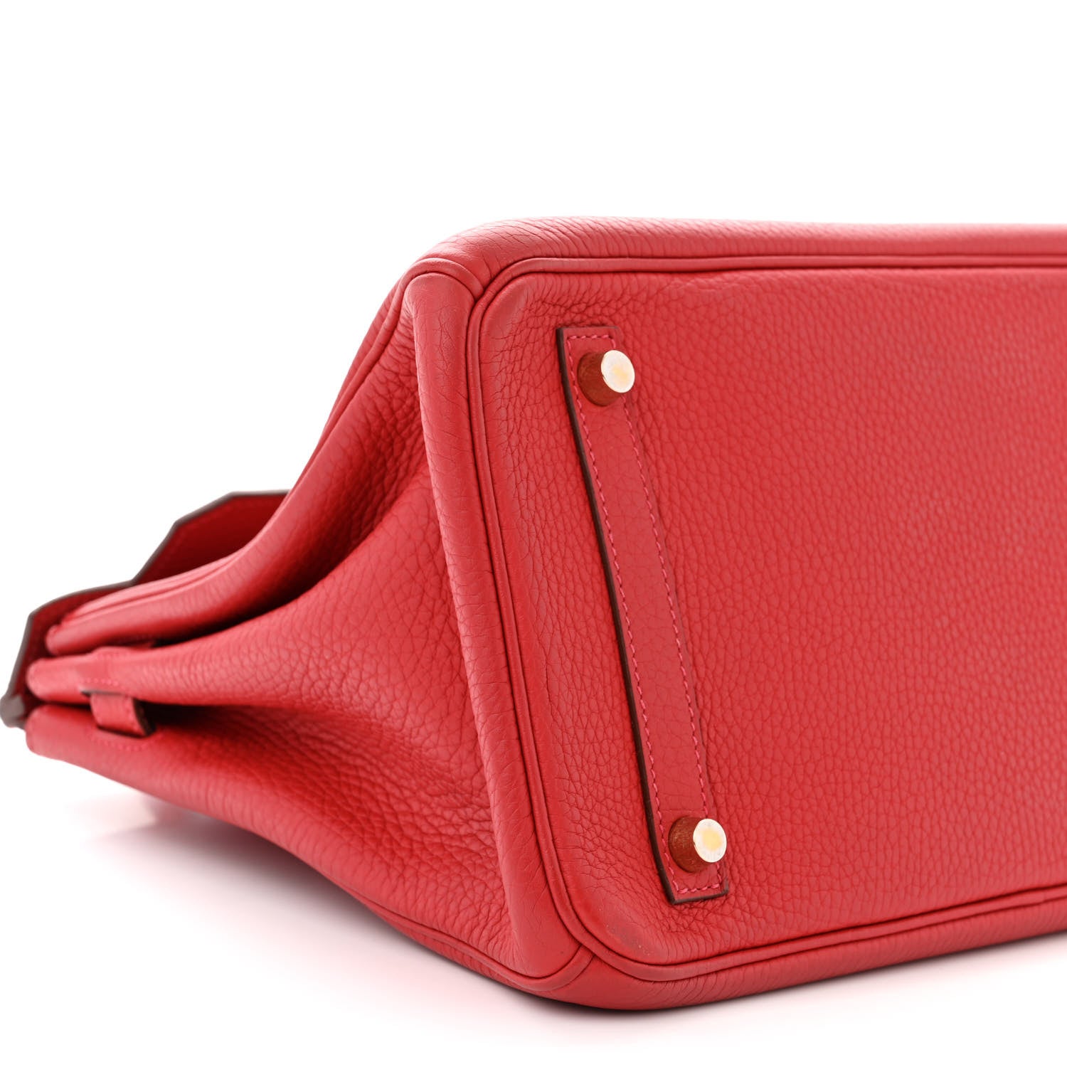 Hermes Taurillon Clemence Birkin 30 Rouge Casaque 9 of 10