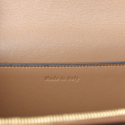 Celine Shiny Smooth Calfskin Medium Frame Shoulder Bag Tan Optic White 10 of 12
