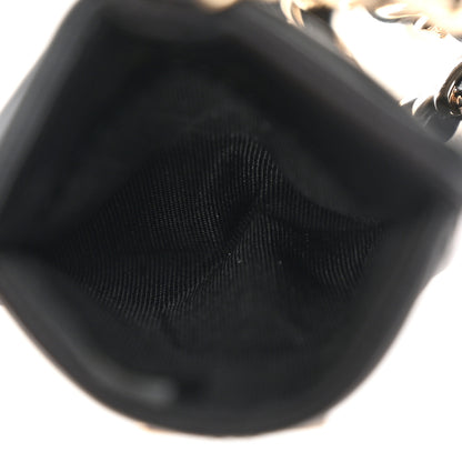 Chanel Lambskin Quilted Camellia Bow Card Holder On Chain Black 4 of 6