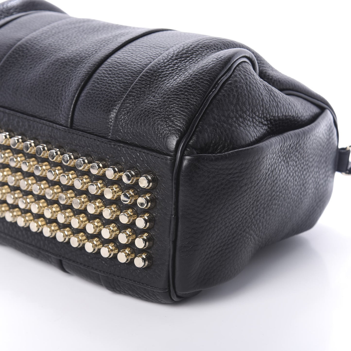 Pebbled Lambskin Rocco Black Rose Gold Hardware