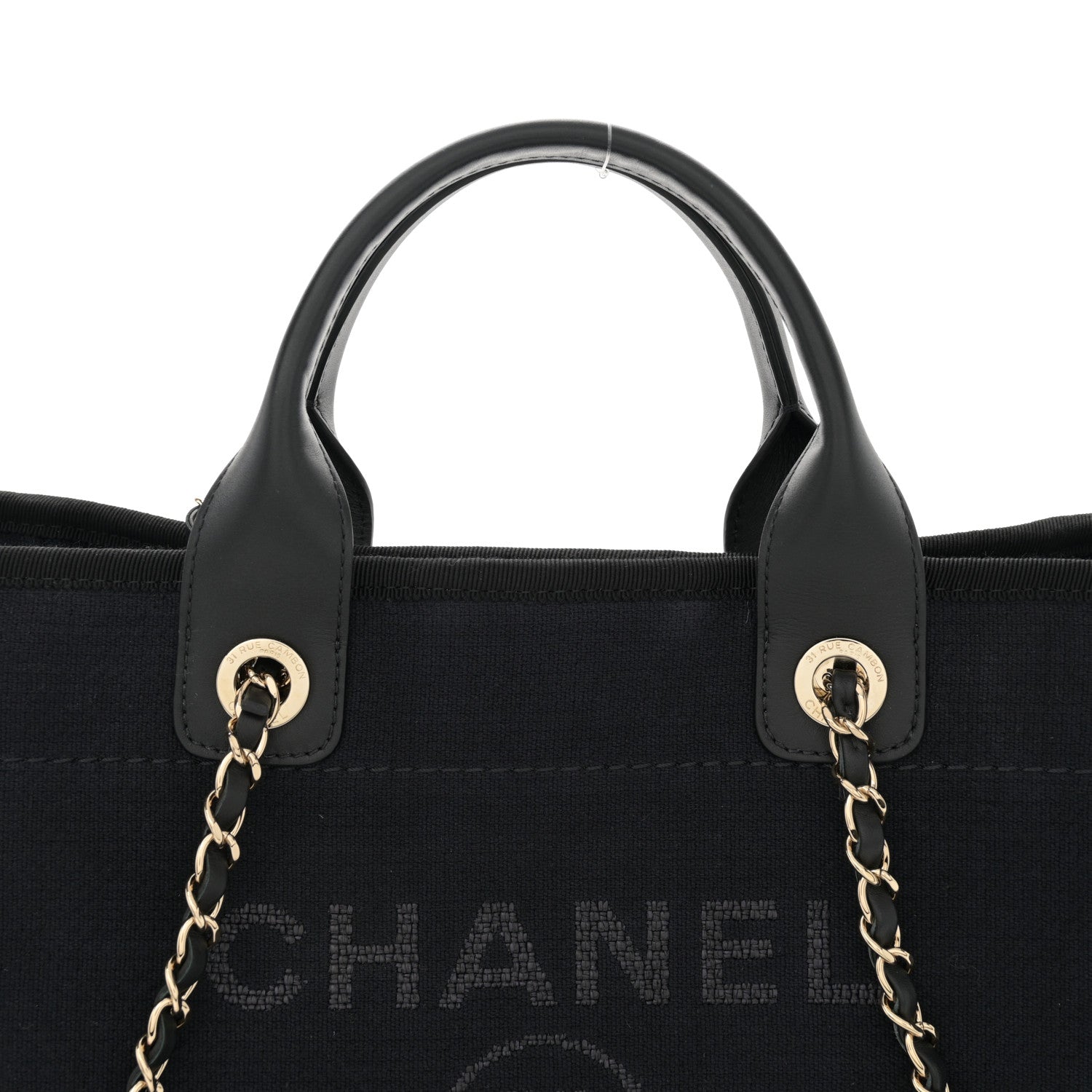 Chanel Mixed Fibers Small Deauville Tote Black 8 of 10