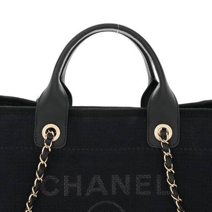 Chanel Mixed Fibers Small Deauville Tote Black 8 of 10