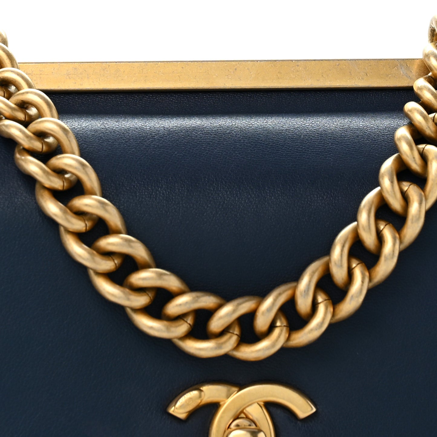Lambskin Stitched Coco Luxe Small Flap Blue