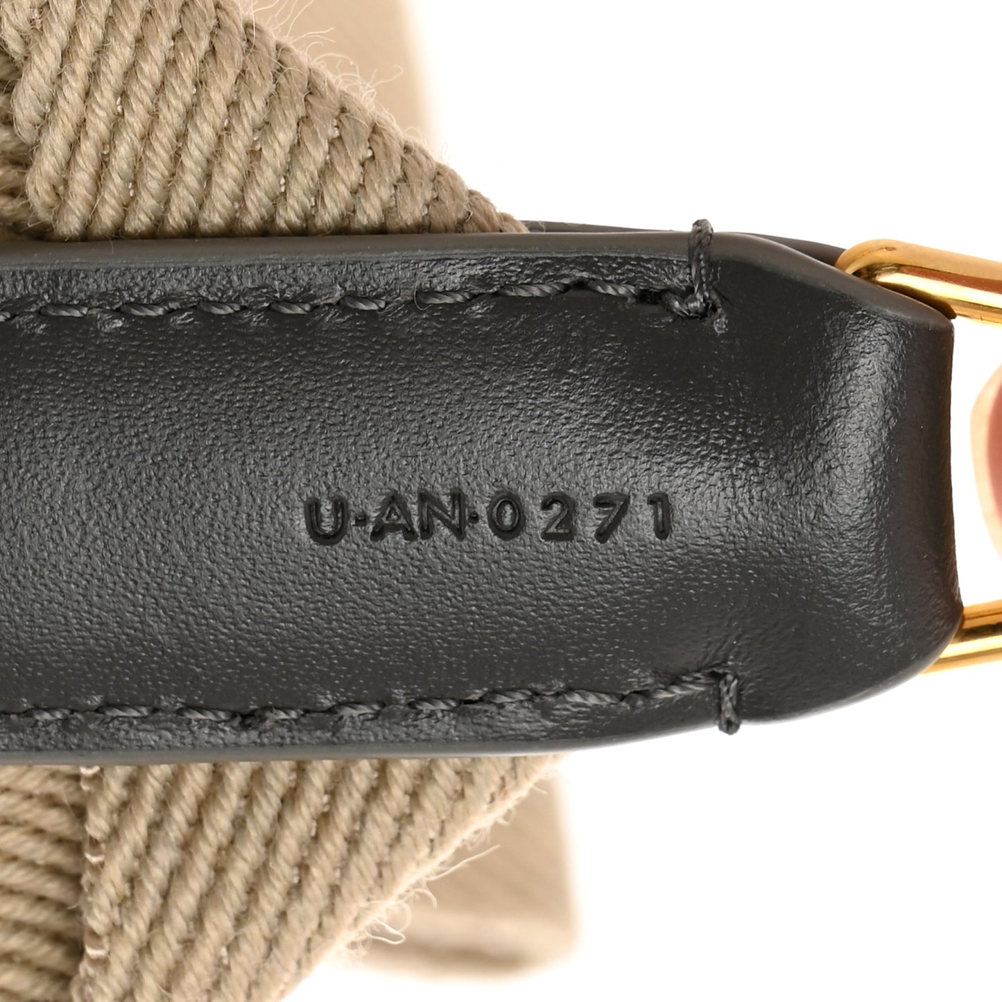 Jacquard Wool Logo Short Strap Natural Grey