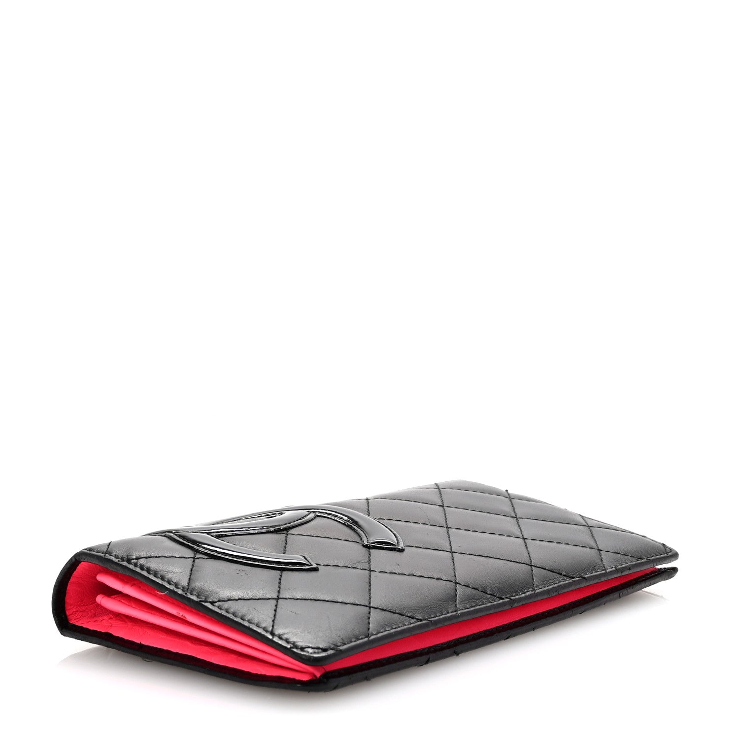 Chanel Calfskin Quilted Cambon Yen Wallet Black 4 of 9