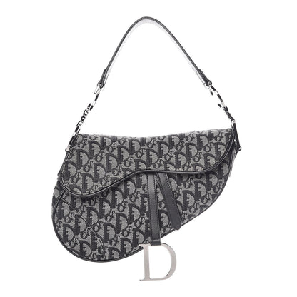 Christian Dior Monogram Saddle Bag Black 1 of 10