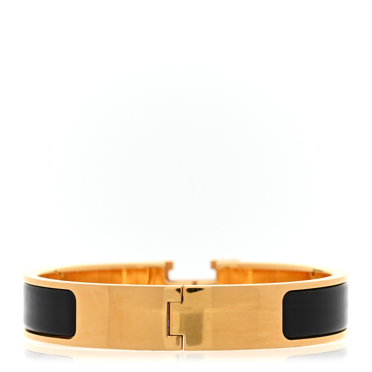 Hermes Enamel Narrow Clic Clac H Bracelet GM Black 3 of 6