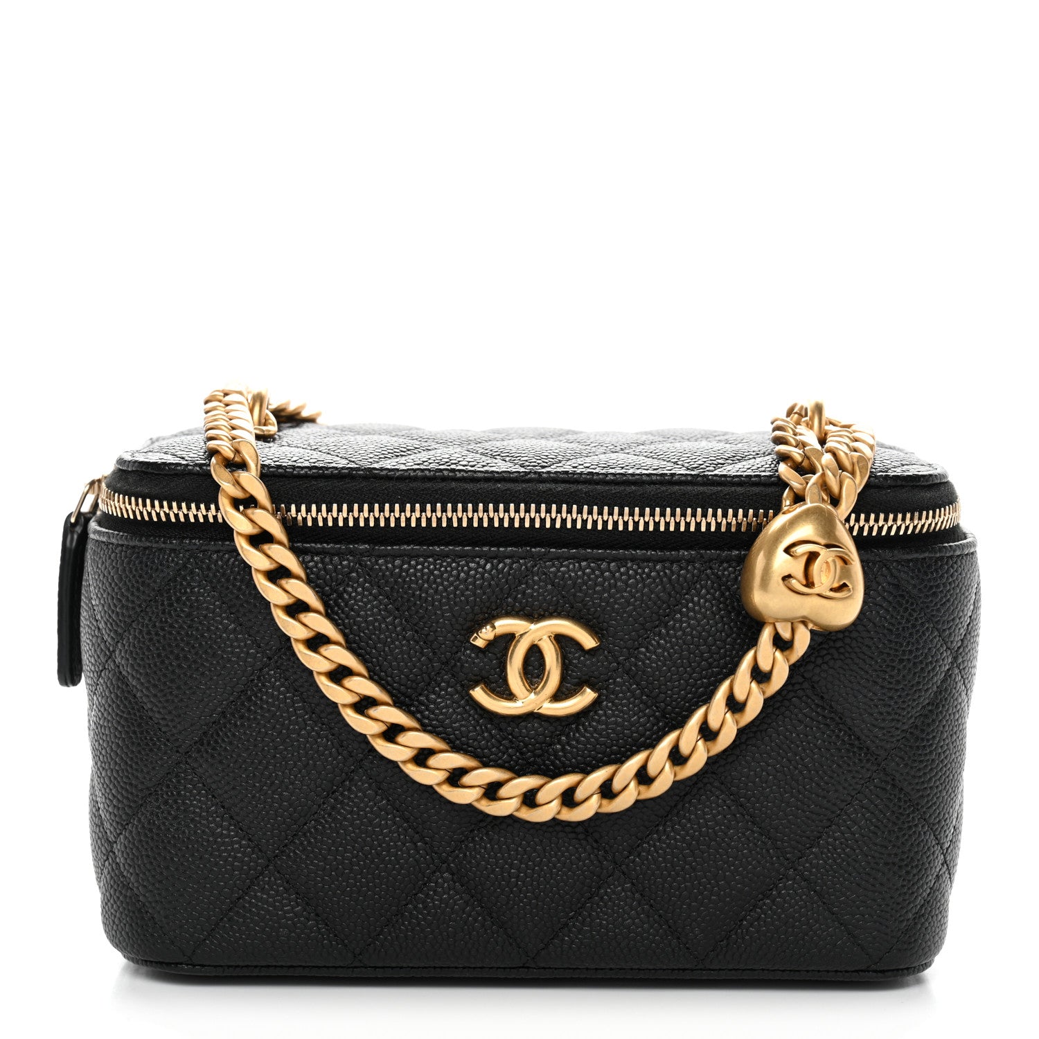 Chanel Caviar Quilted Sweetheart Vanity Case Black 1 of 12