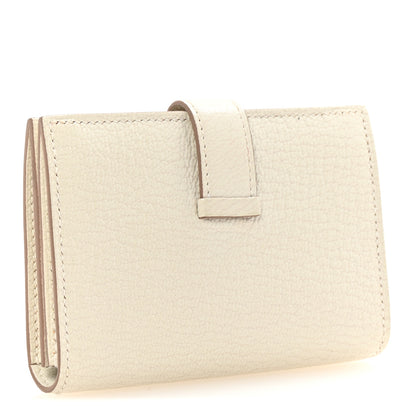 Hermes Chevre Mysore Bearn Card Holder Wallet Mushroom 3 of 7