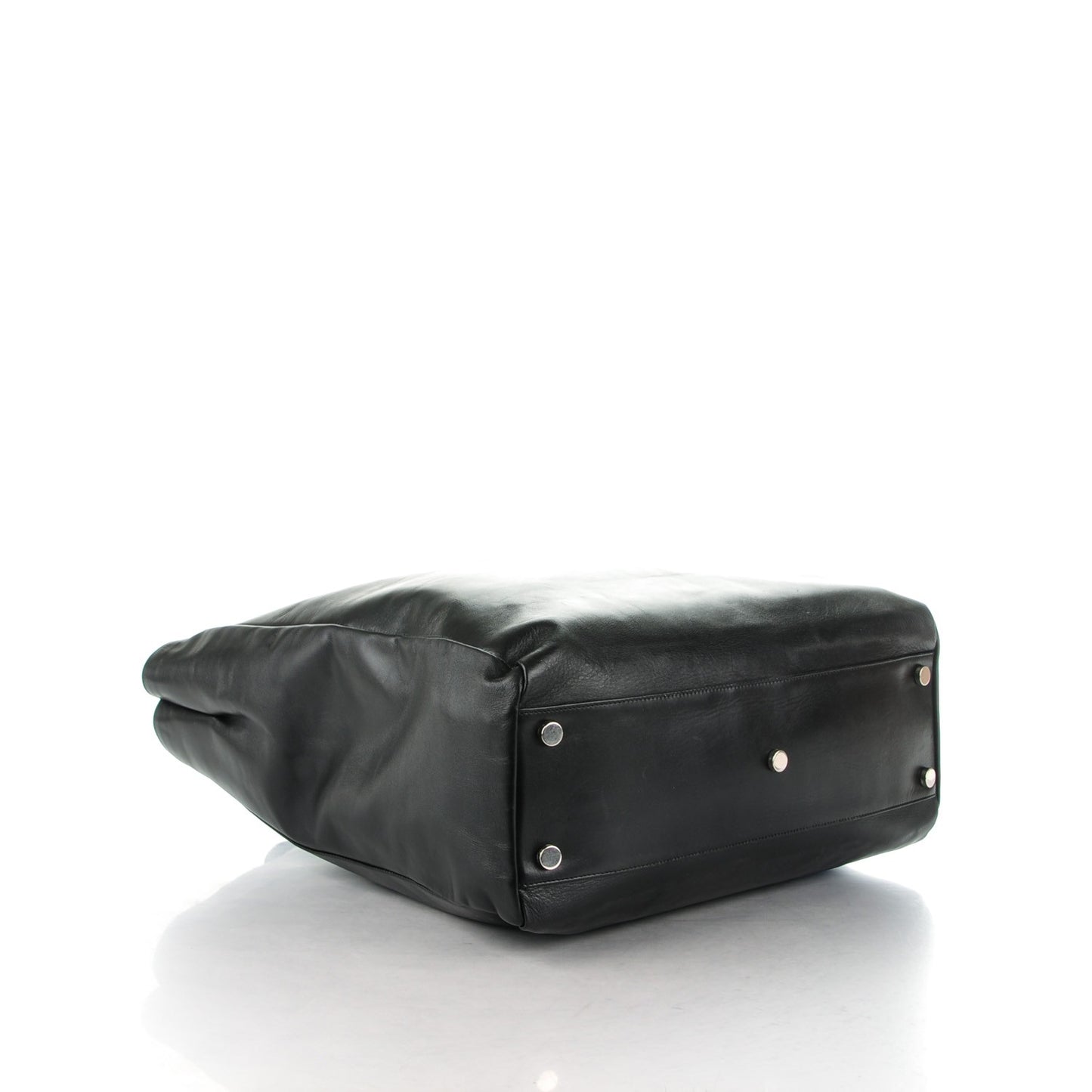 Calfskin Suede Reversible Shopping Tote Black