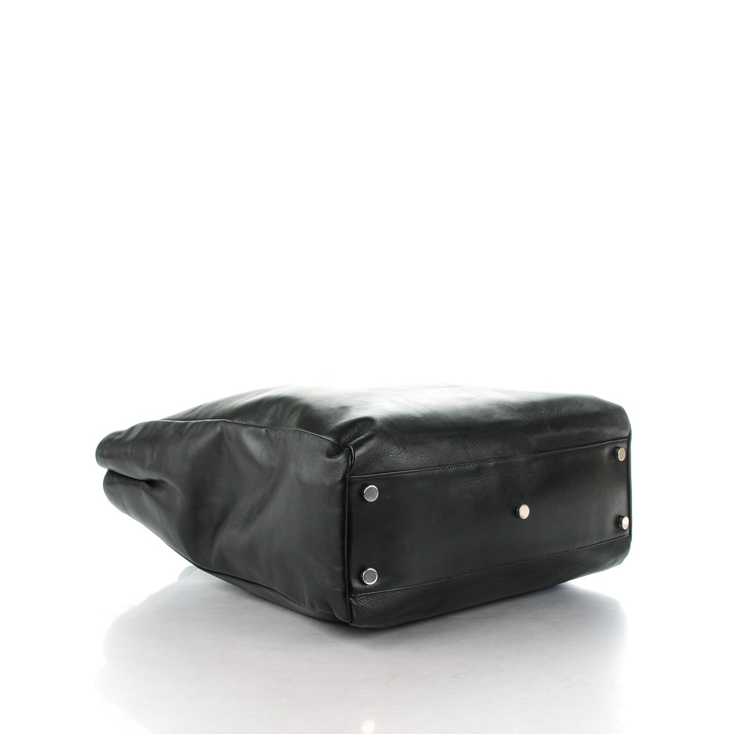 Saint Laurent Calfskin Suede Reversible Shopping Tote Black 4 of 10