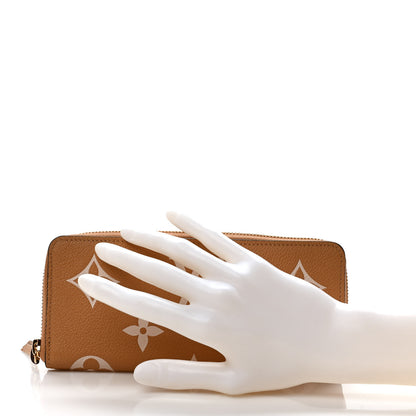 Louis Vuitton Empreinte Monogram Giant Clemence Wallet Arizona Creme 2 of 6