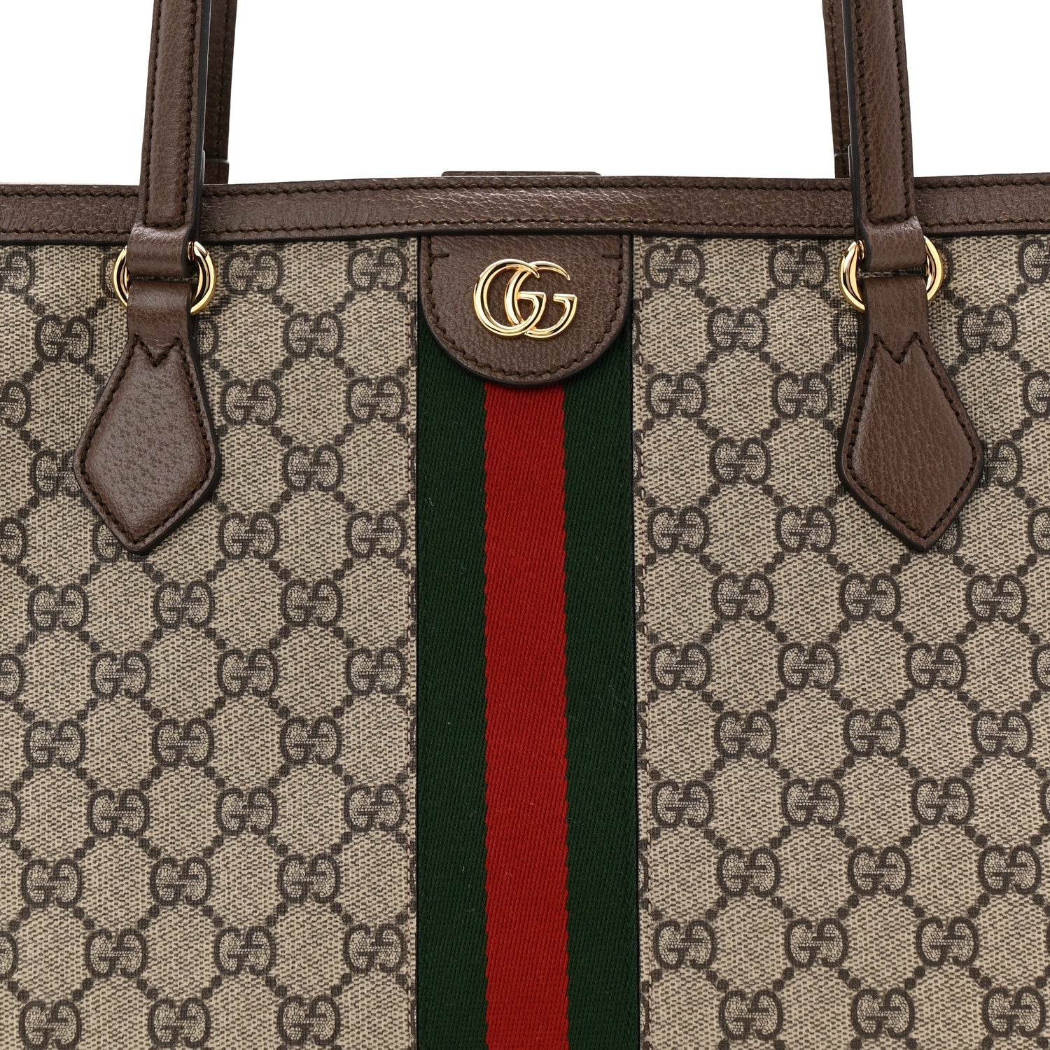 Gucci GG Supreme Monogram Medium Ophidia Shopping Tote Brown 8 of 11