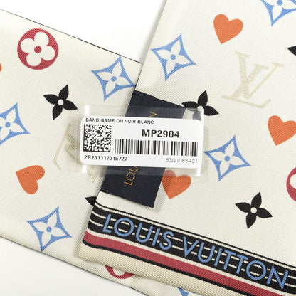 Louis Vuitton Silk Game On Bandeau Black White 3 of 3