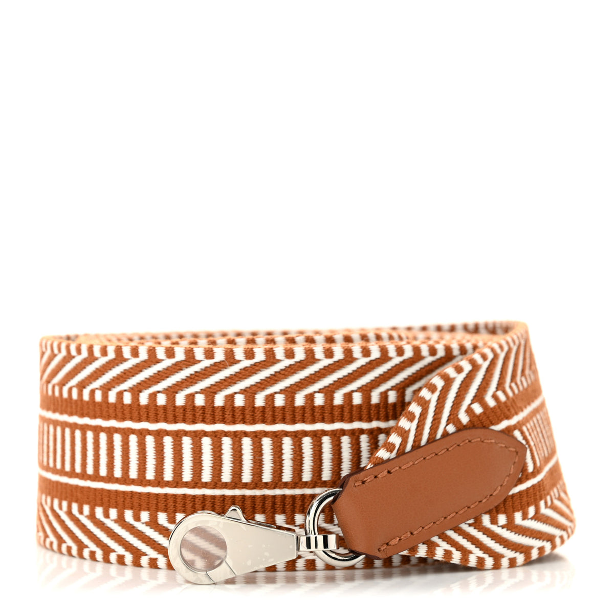 Toile Swift 50mm Sangle Cavale Shoulder Strap Ecru Beige Gold