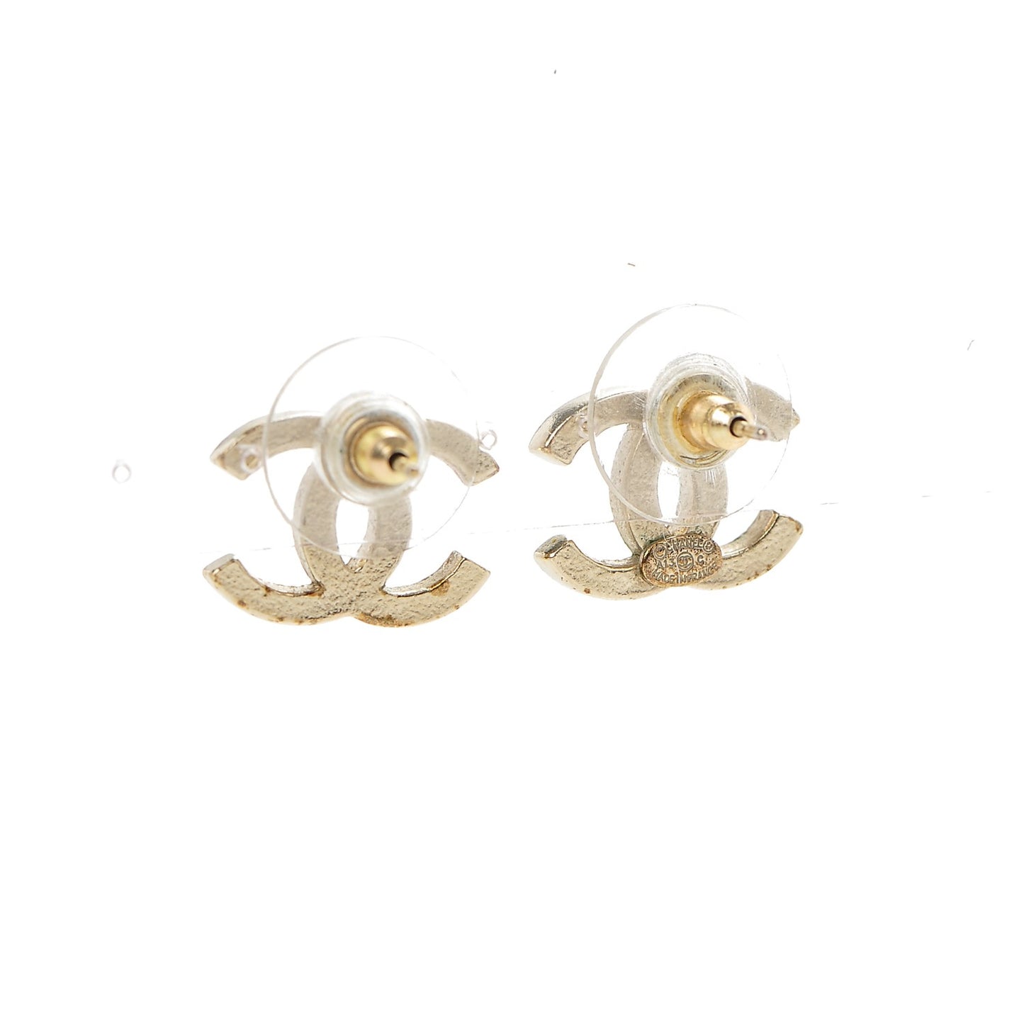 Crystal CC Earrings Gold