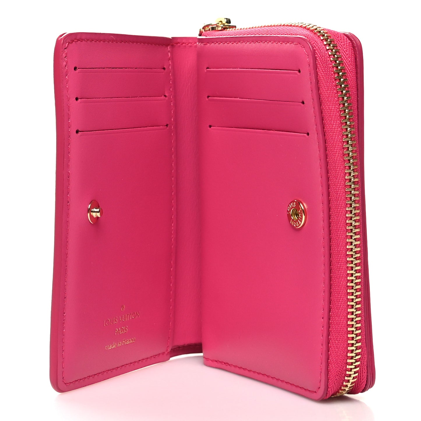 Calfskin Nanogram Embossed Lou Wallet Rose